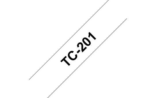 Brother TC-201 Schwarz auf weiss TC Etiketten erstellendes Band