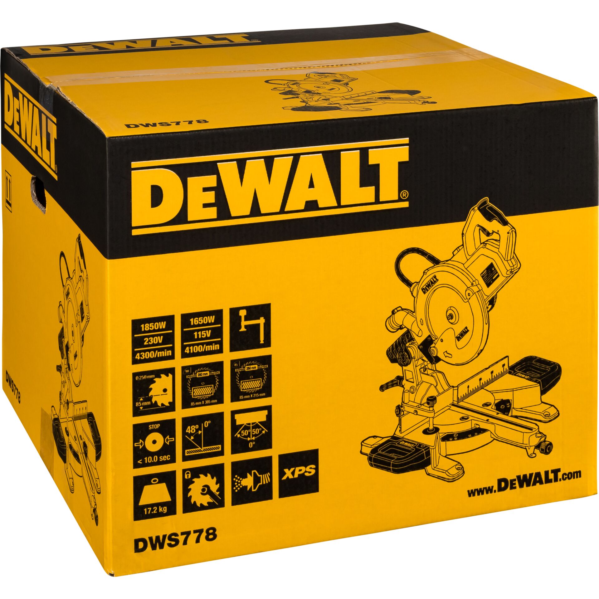 DeWalt DWS778-QS Paneelsäge 250 mm 1850 Watt
