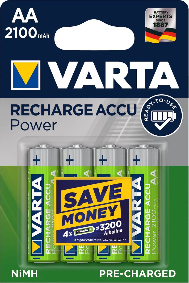 VARTA RECHARGE ACCU Power AA 2100mAh Blister 4 100000016659H