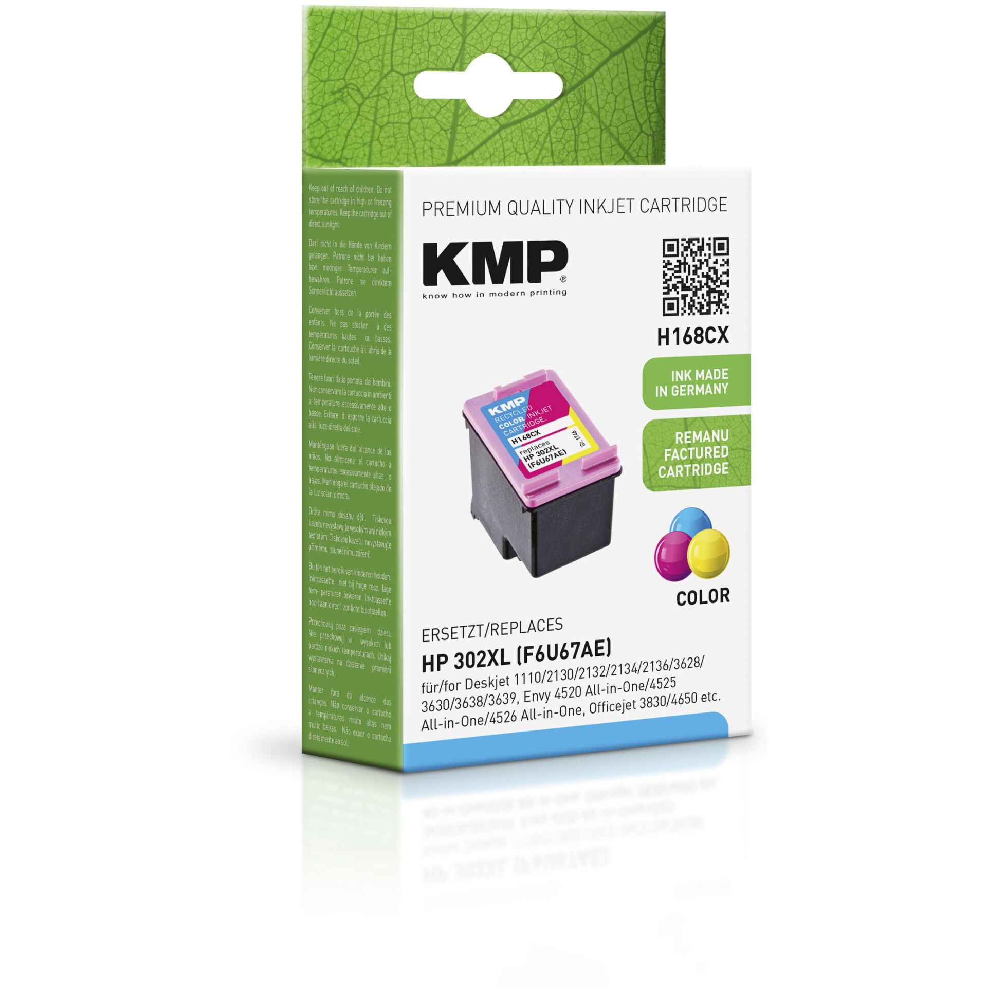 KMP H168CX Tintenpatrone color kompatibel mit HP F6U67AE 299476_01