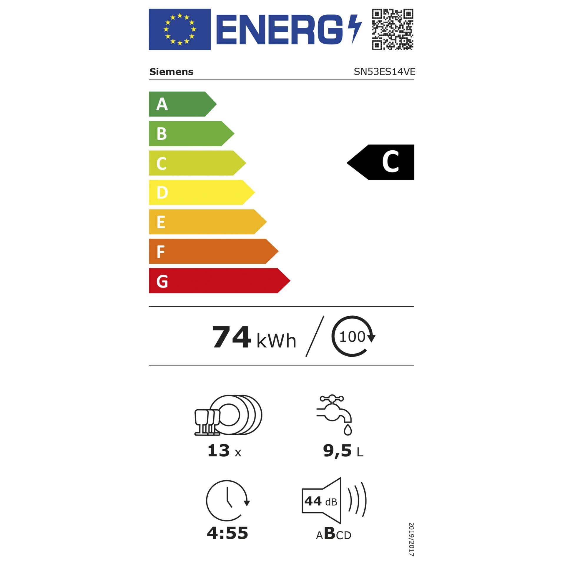 Siemens SN53ES14VE Spüler integriert 60cm Edelstahl 817105_99