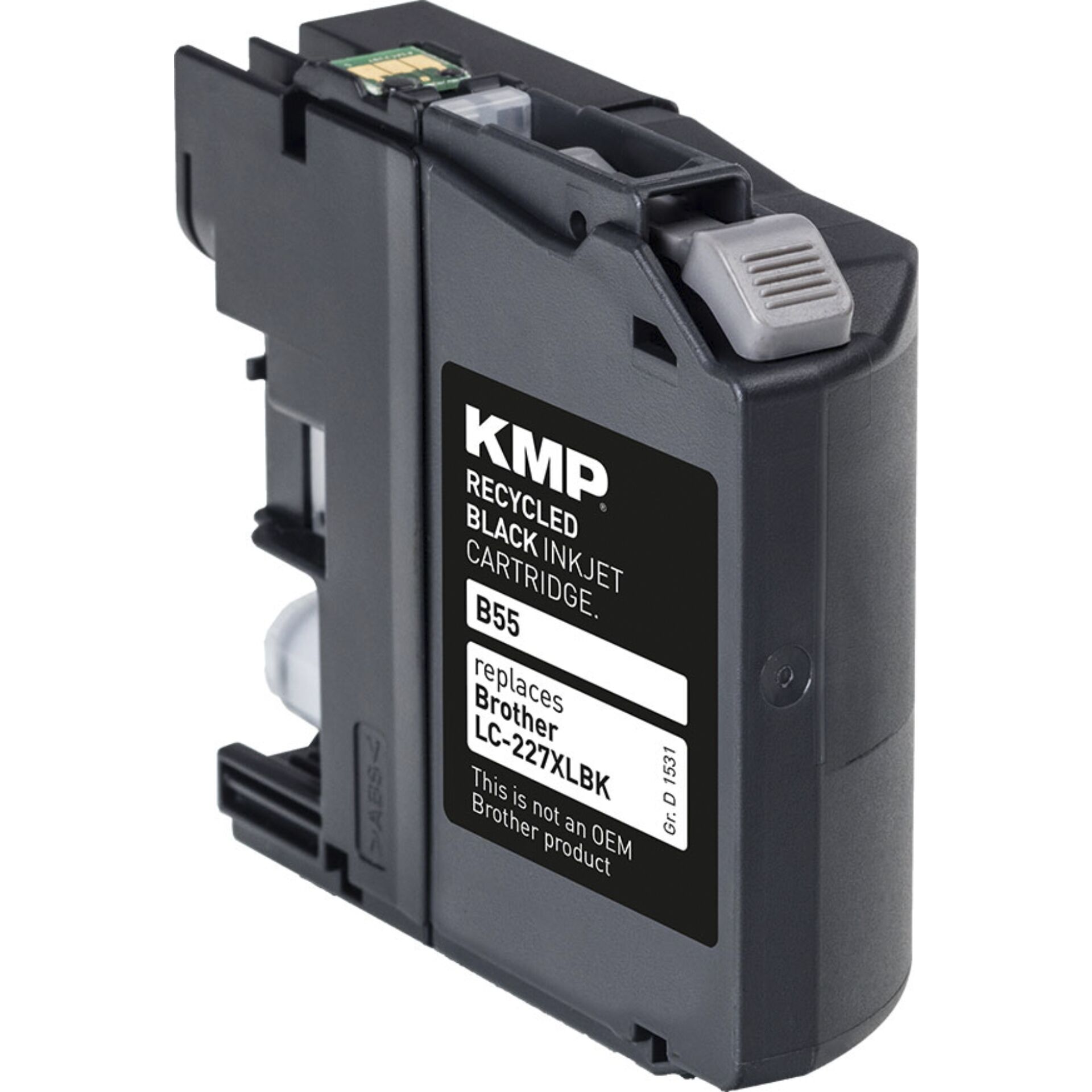 KMP B55 Tintenpatrone schwarz kompatibel m. Brother LC-227XLBK 299483_02