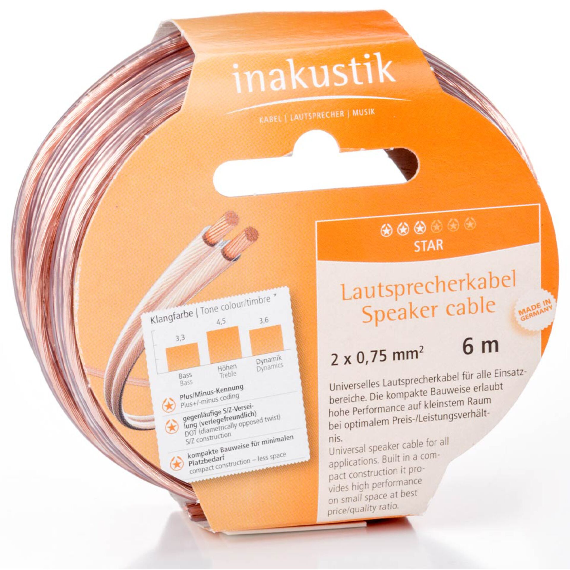 774237_00 in-akustik Star Kabelring 10m Lautsprecherkabel 2 x 1mm