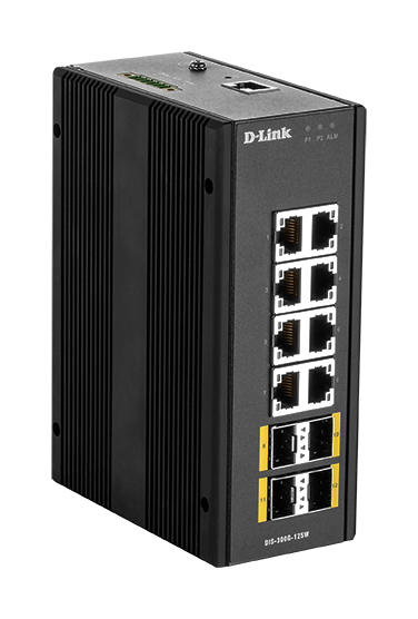 D-Link DIS‑300G‑12SW gemanaged L2 Gigabit Ethernet (10/100/1000) Schwarz