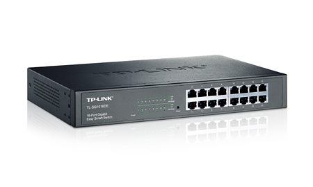 TP-LINK TL-SG1016DE Managed L2 Gigabit Ethernet (10/100/1000) Schwarz