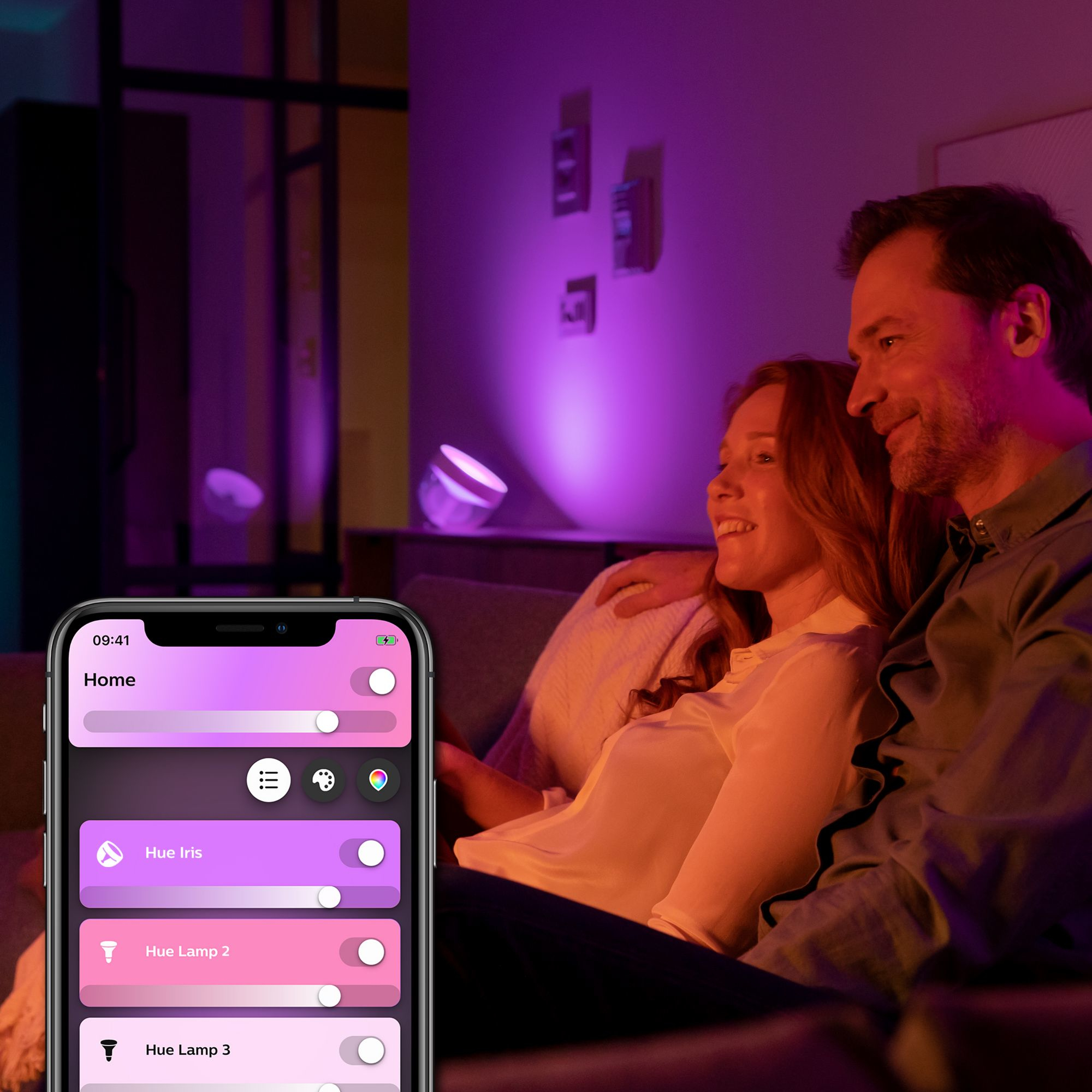 Philips Hue White & Col. Amb. Iris Tischleuchte schwarz 570lm 83966227_0552382041