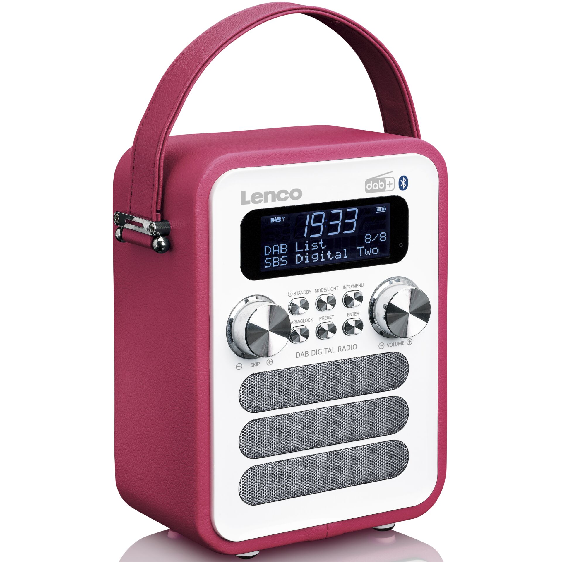 Lenco PDR-051 pink/weiss