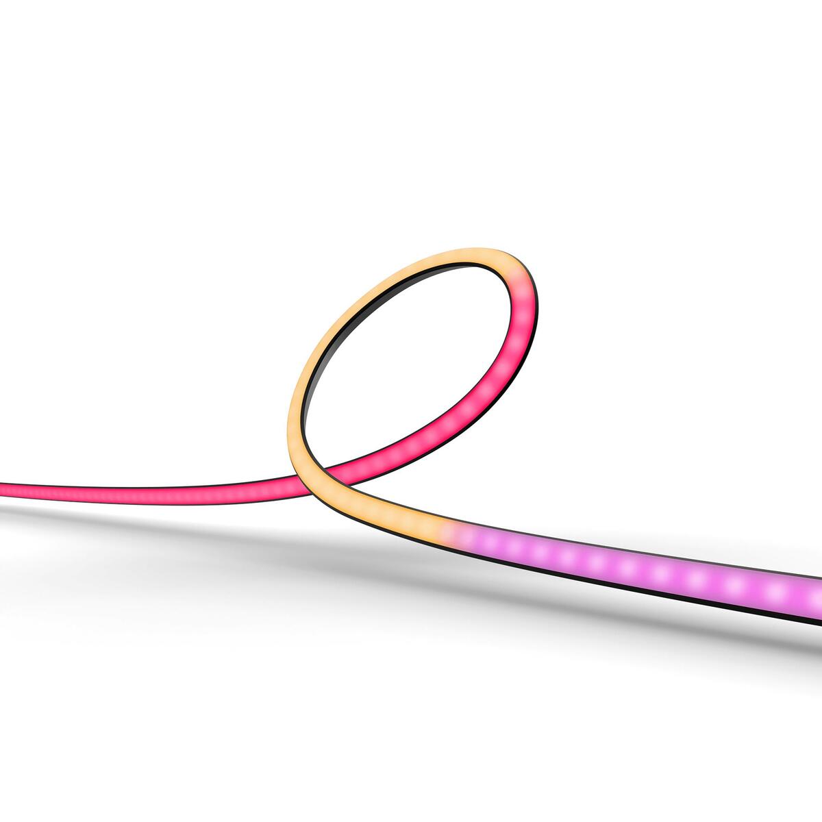 Flexibler RGB LED Lichtschlauch in Pink und Orange