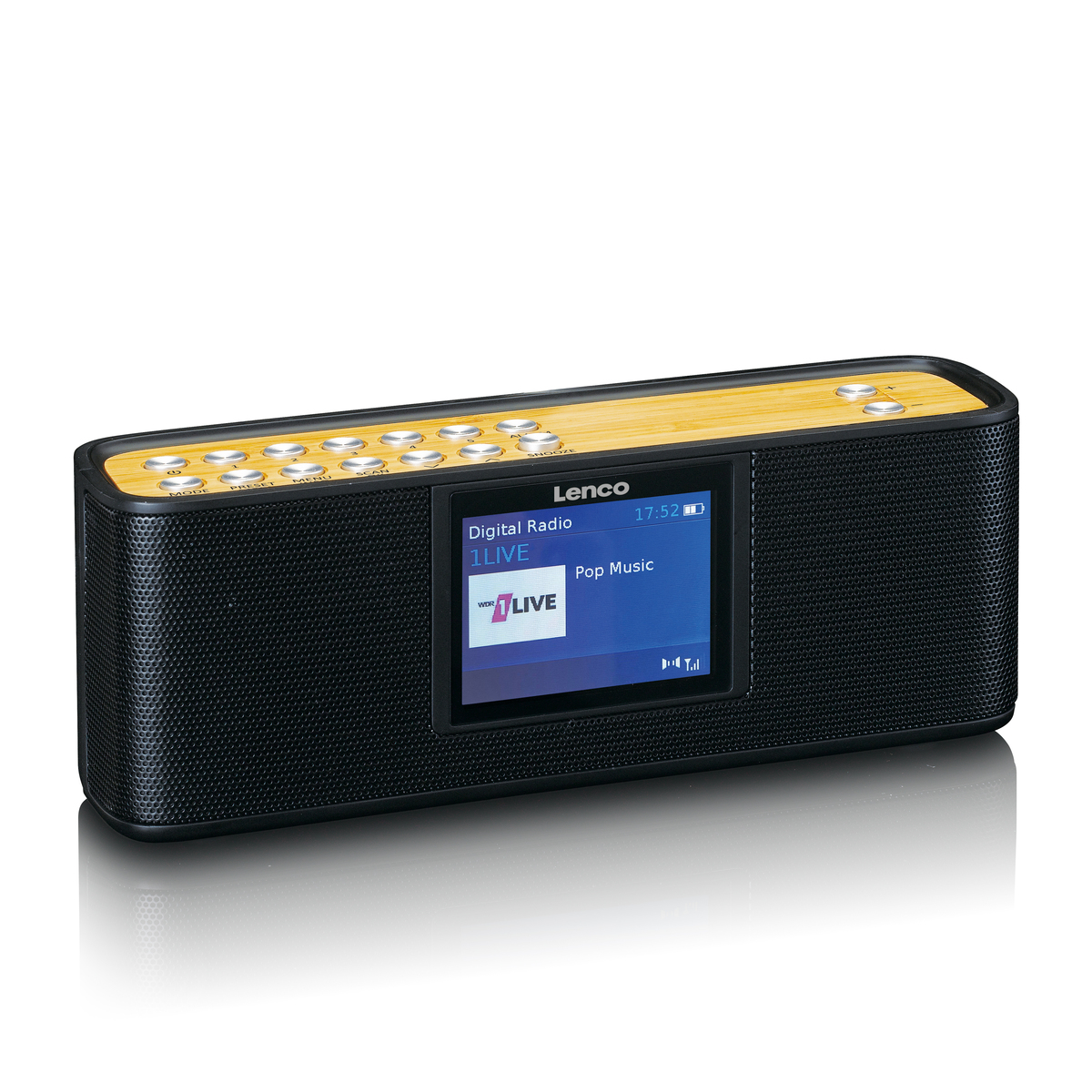 Lenco PDR-045BK DAB+-Radio mit Bluetooth 5.0, schwarz
