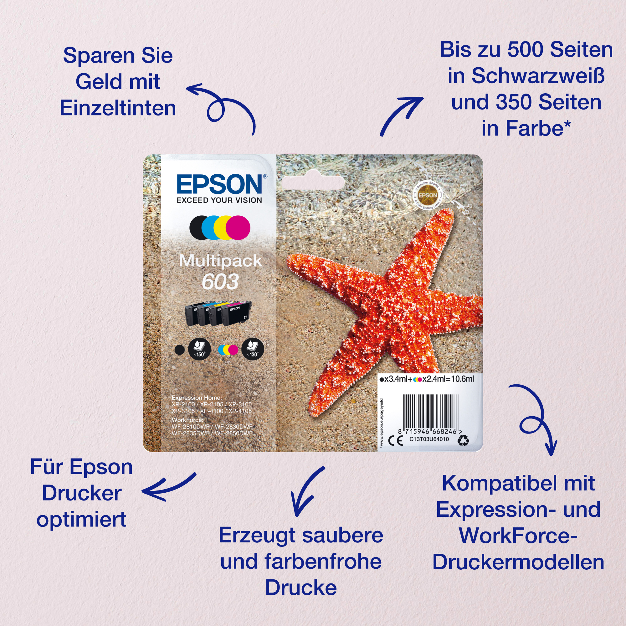 Epson Singlepack Magenta 603 Ink – Ansicht 1