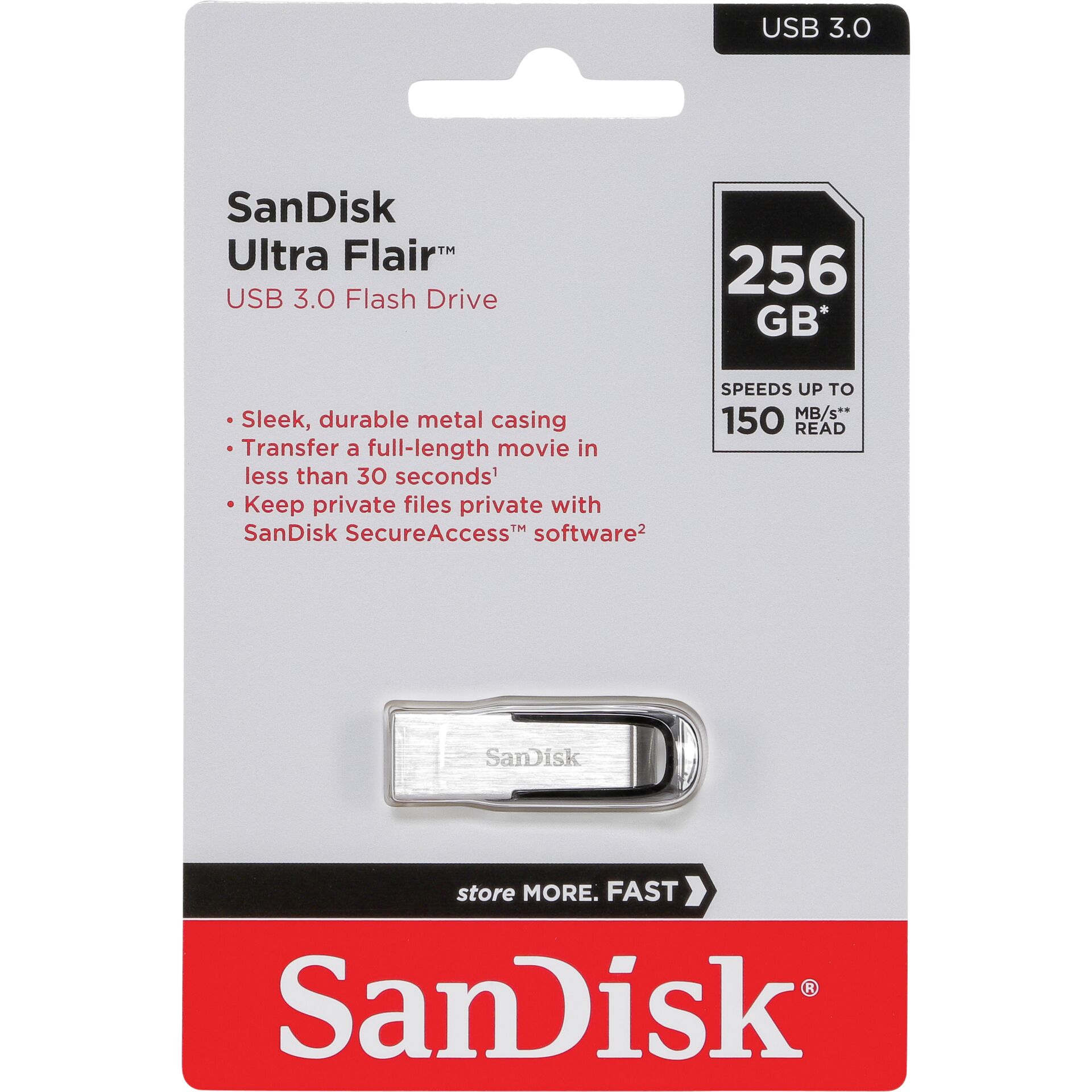 SanDisk Cruzer Ultra Flair 256GB USB 3.0 150MB/s  SDCZ73-256G-G46