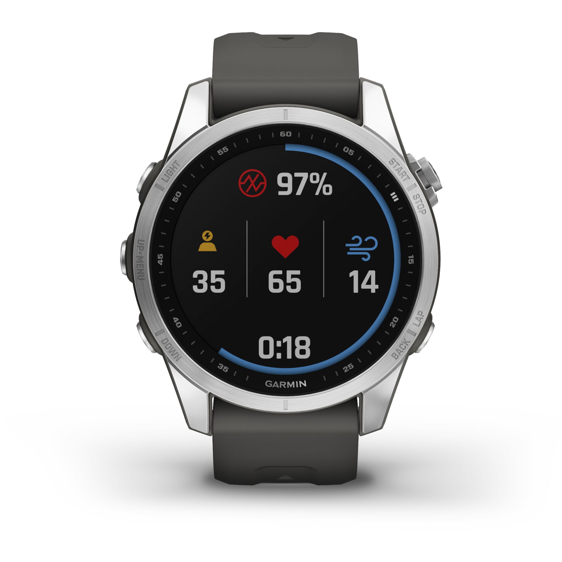 Garmin fenix 7S graphit/silber