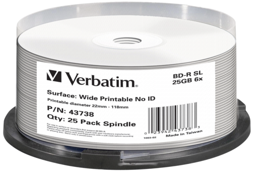 1x25 Verbatim BD-R Blu-Ray 25GB