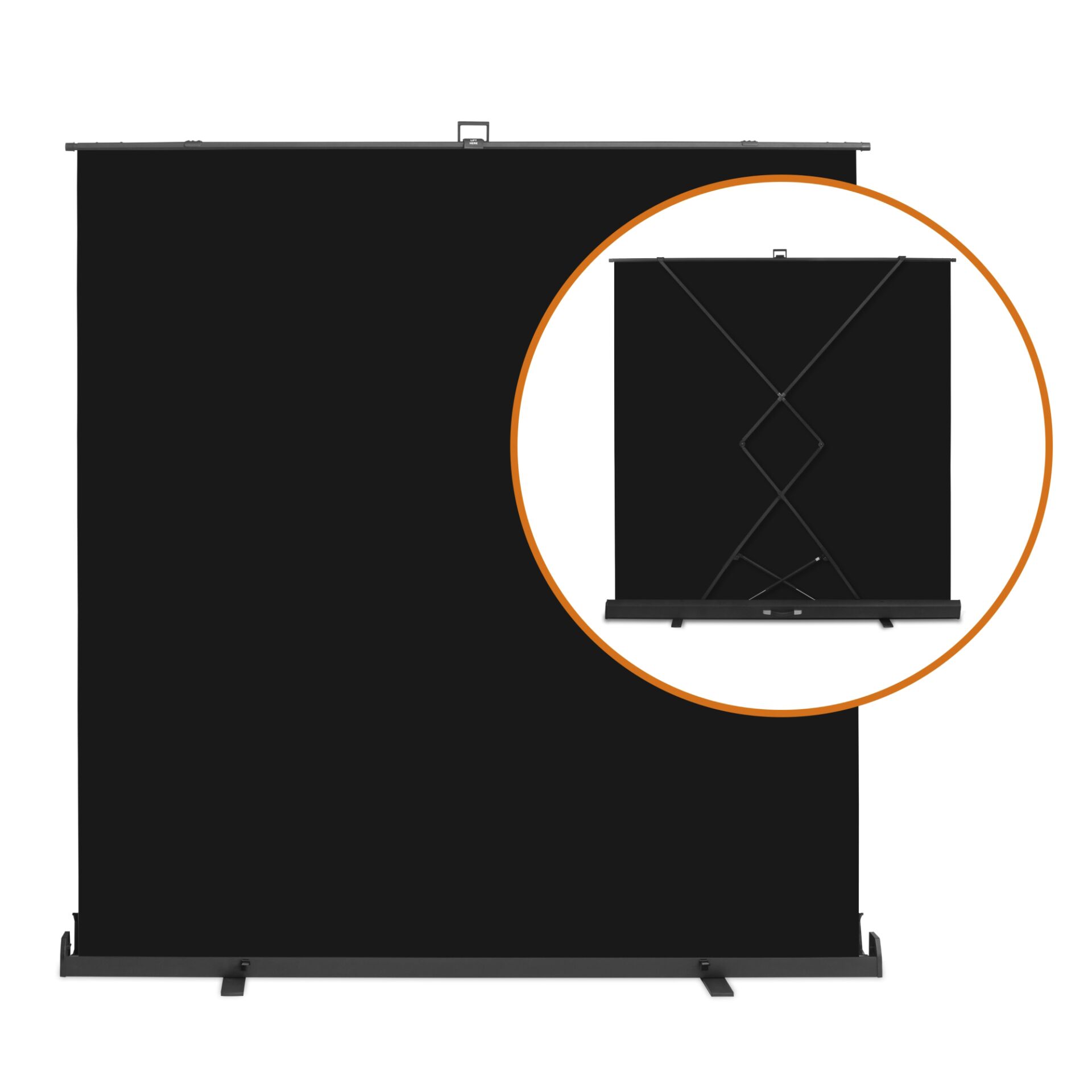 walimex pro Roll-up Panel Hintergrund 210x220cm schwarz