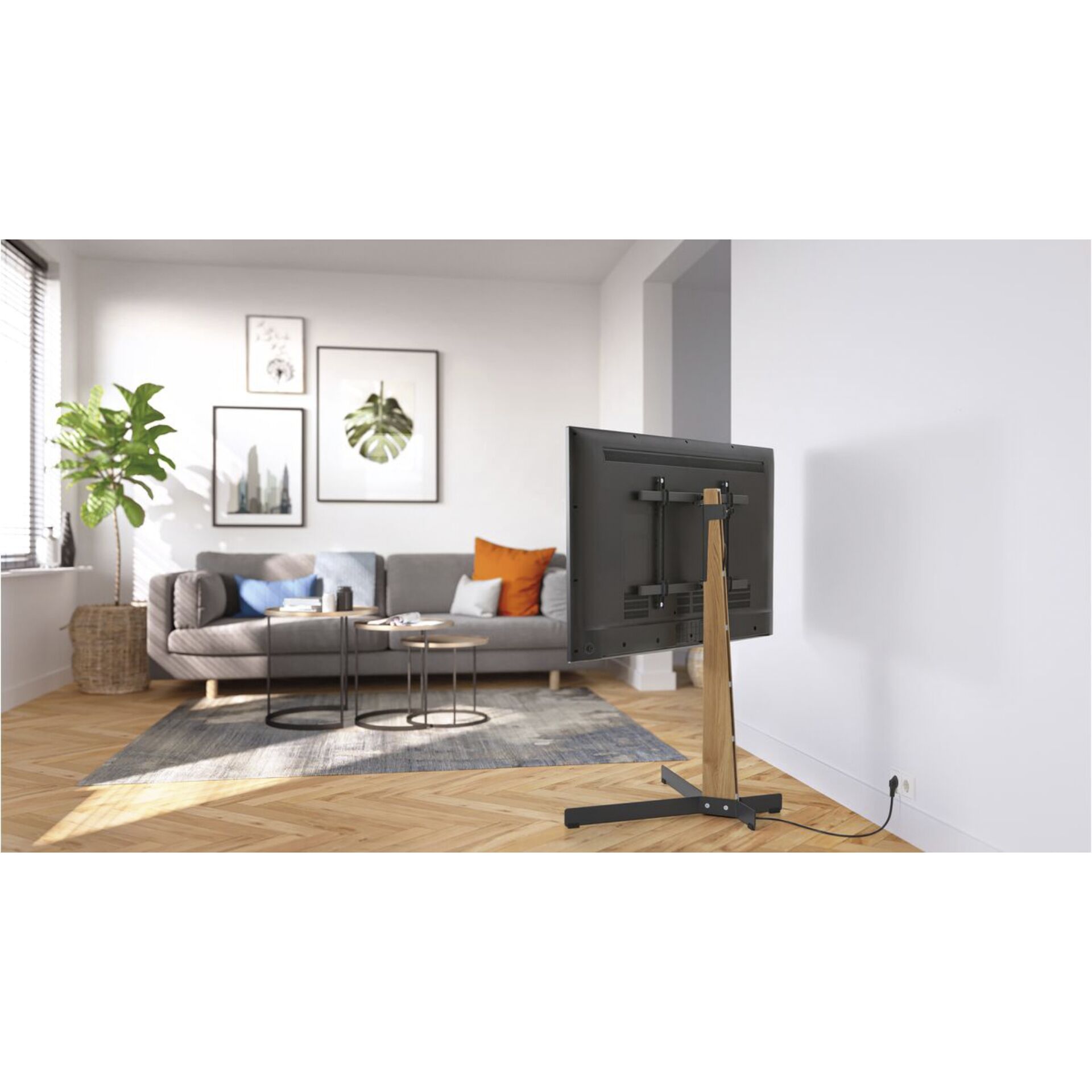 Vogels COMFORT TVS 3695 schwarz Standfuß Eiche / Stahl 701150_07