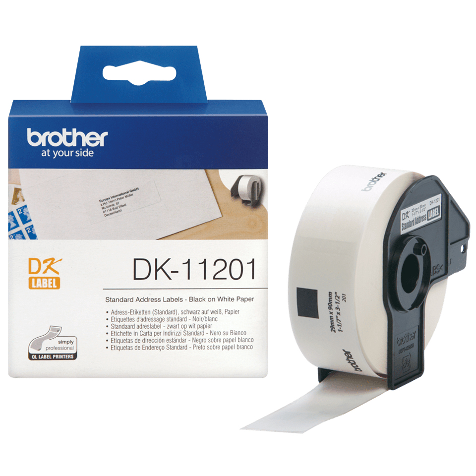 Adressetiketten DK-11201 (400 St.) weiß 29 x 90 mm – Ansicht 1