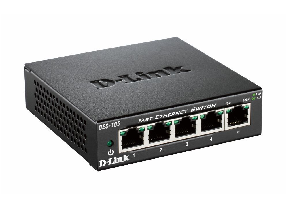 D-Link DES-105 5-Port Layer2 Fast Ethernet Switch