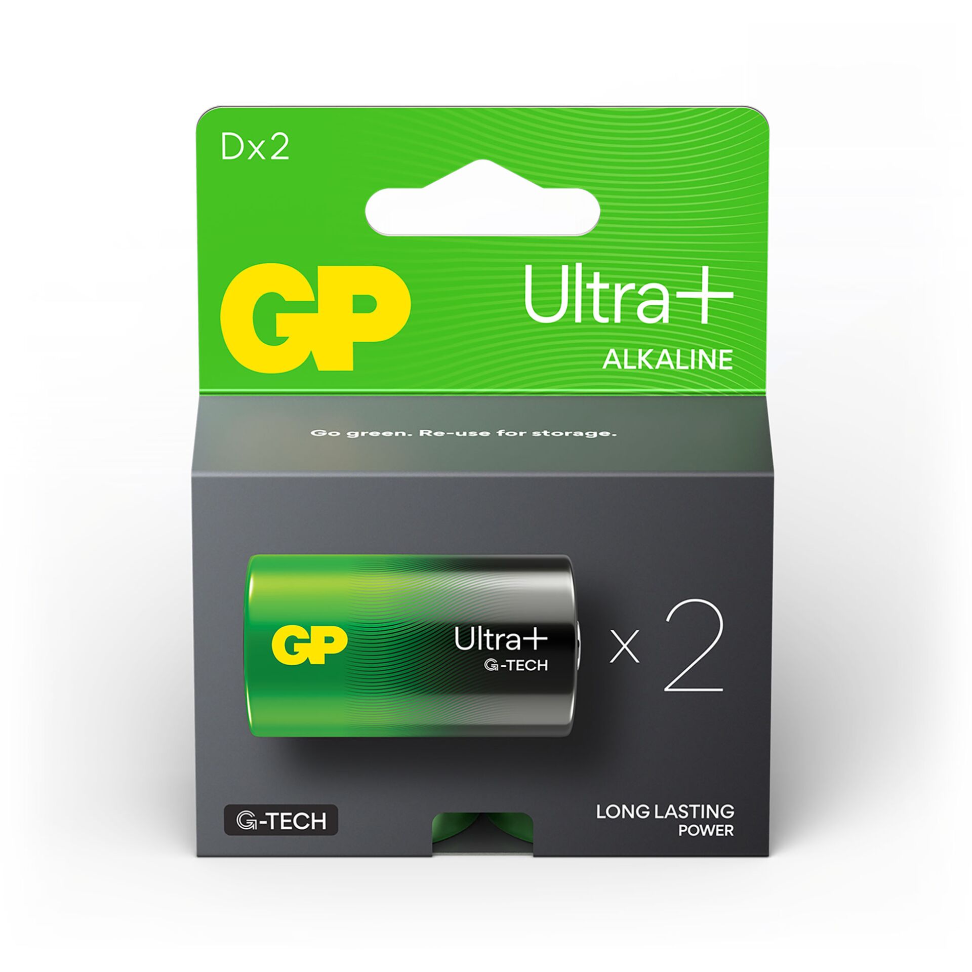 1x2 GP ULTRA PLUS Alkaline 1,5V D Mono LR20       03013AUPETA-B2 828144_02