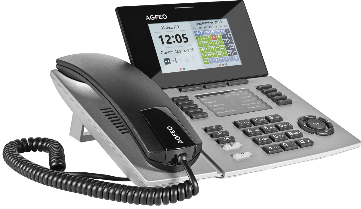 AGFEO Systemtelefon ST56 SENSORfon silber