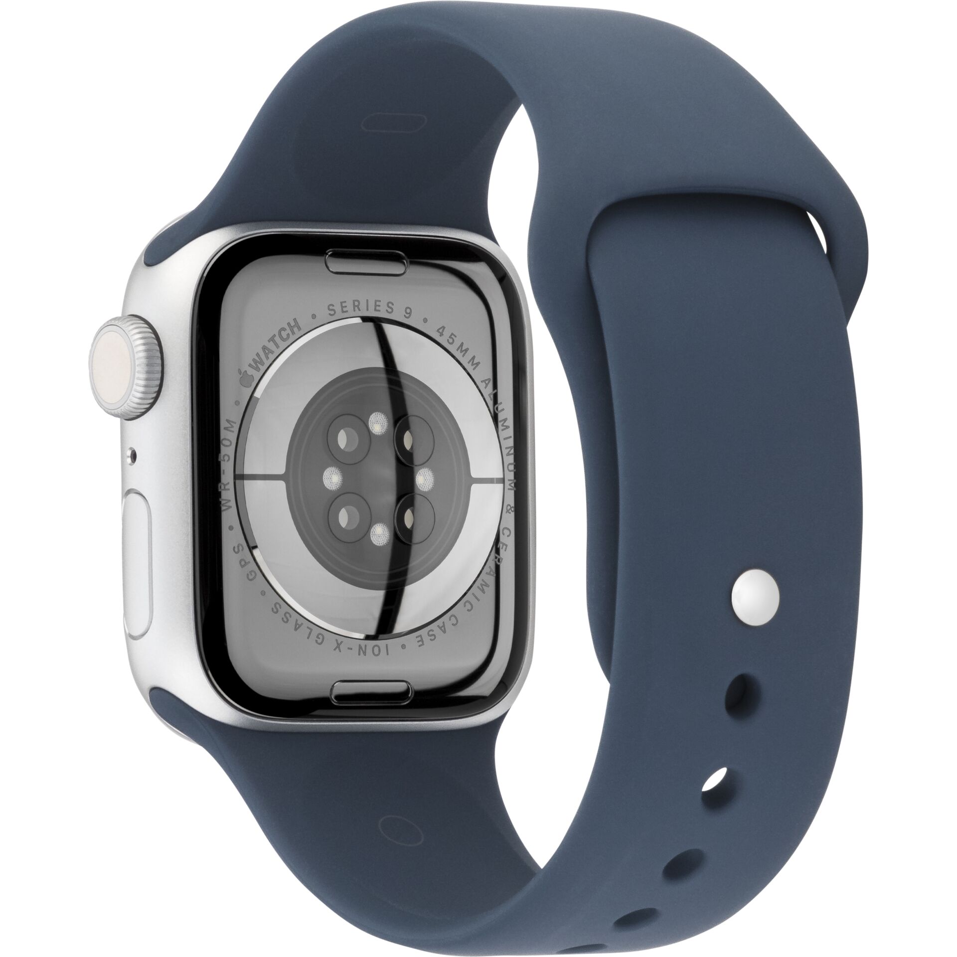 Apple Watch 9 GPS 45mm Silber Alu Blau Sportarmb. M/L 831007_03