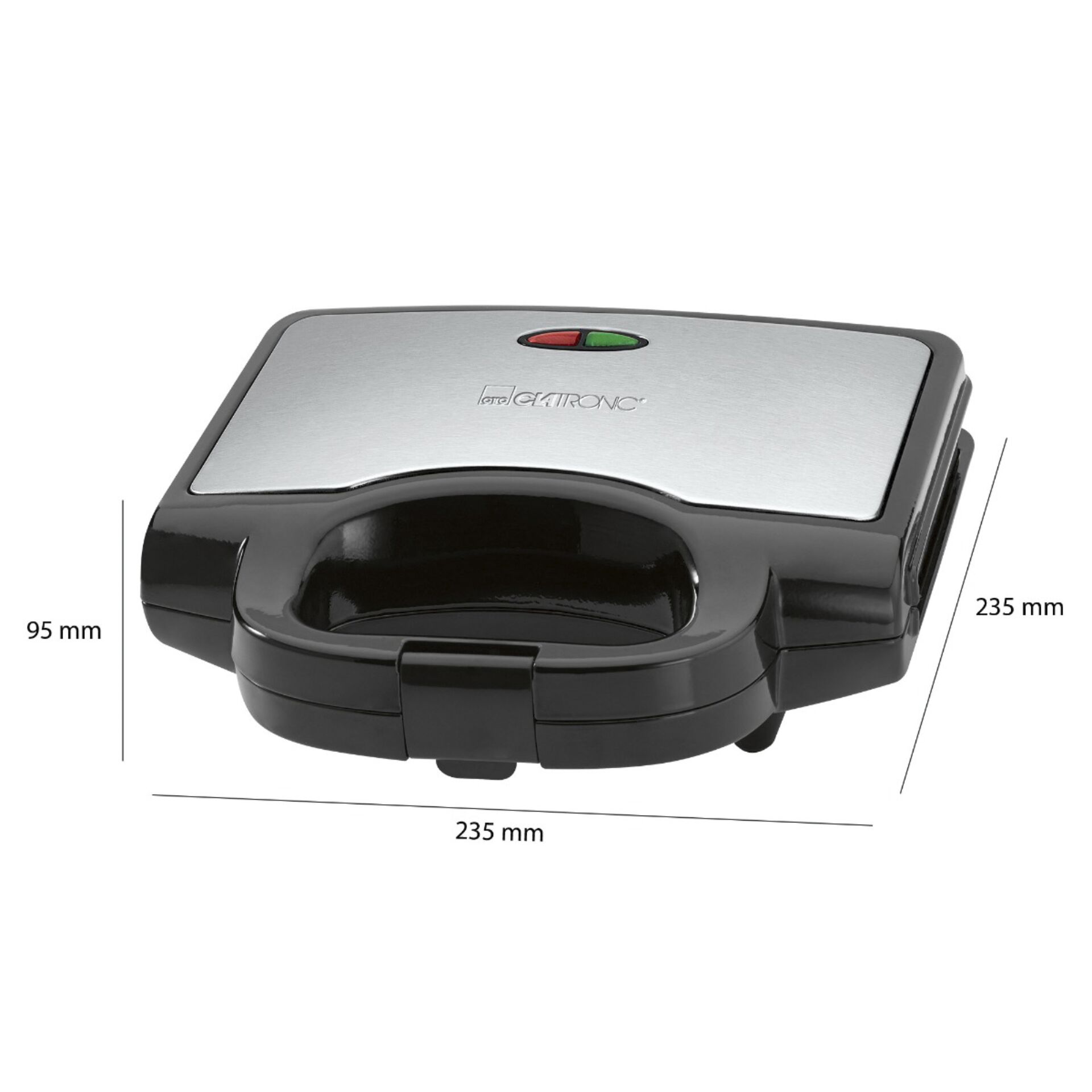 Clatronic ST 3778 schwarz-inox 2 fach Sandwichtoaster