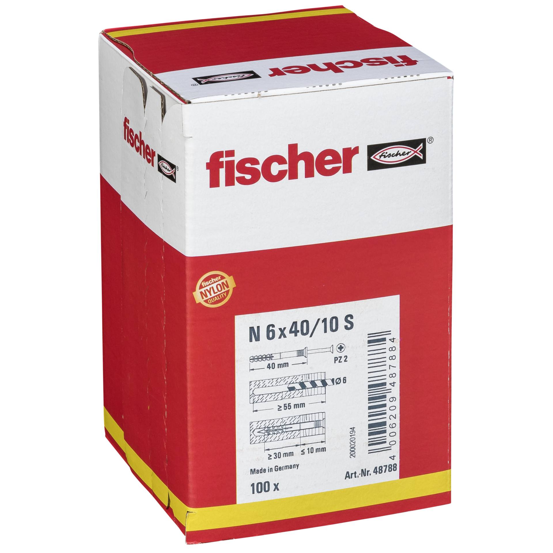 Fischer Nageldübel N 6x40/10 S (100)