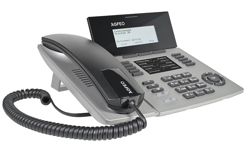 AGFEO Systemtelefon ST54 IP SENSORfon silber