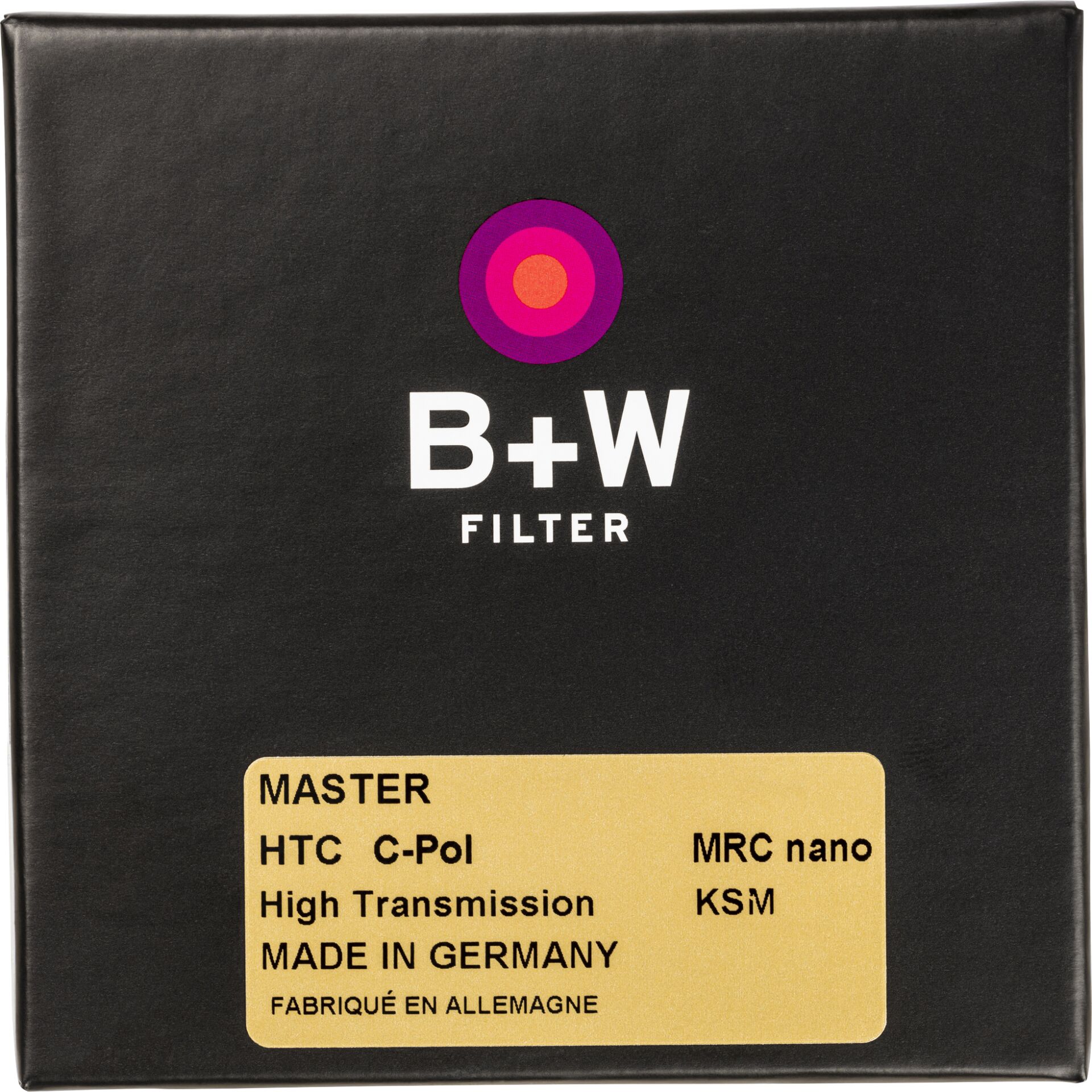 B+W POLFILTER HIGH TRANSMISSON ZIRKULAR MASTER 62mm