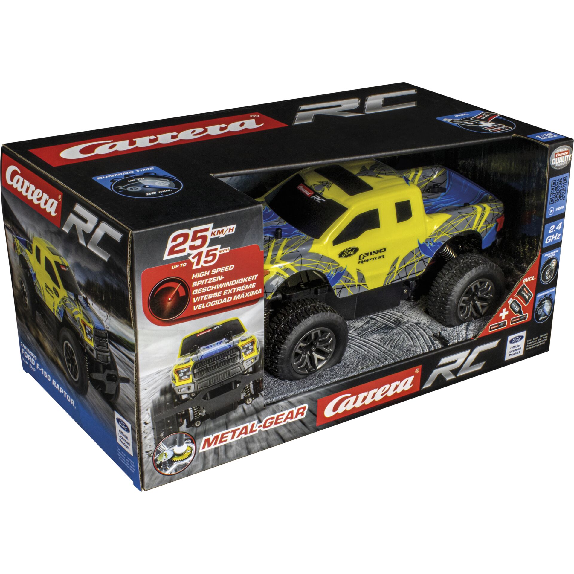 Carrera RC 2,4 GHz     370182020 Ford F-150 Raptor, y/b D/P 804225_07