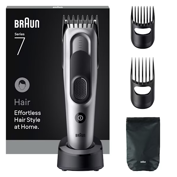 Braun Series 7 Haarschneider, zwei Aufsätze und Tasche im Set