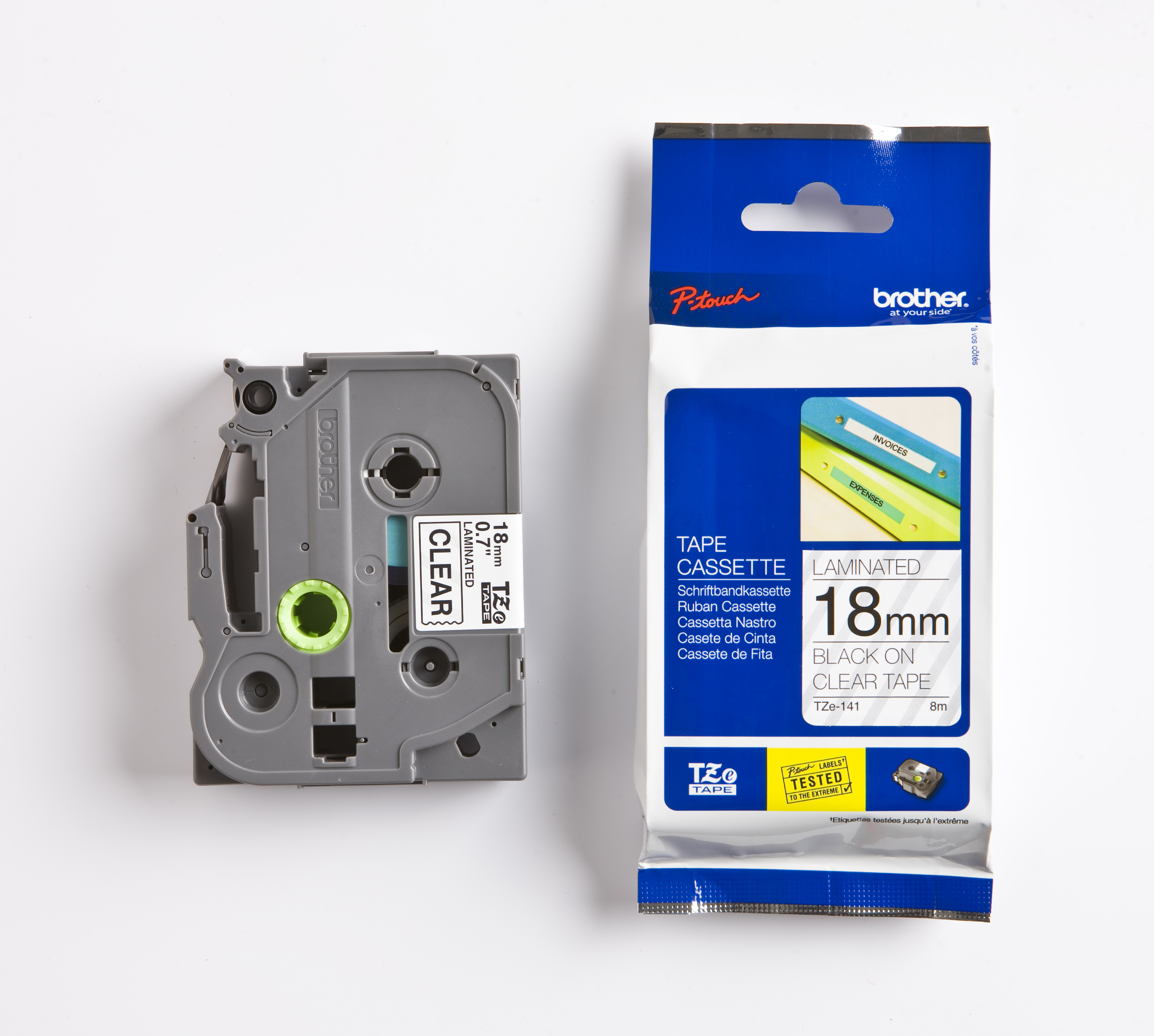 Brother TZe-141 Schwarz auf transparent TZe Etiketten erstellendes Band