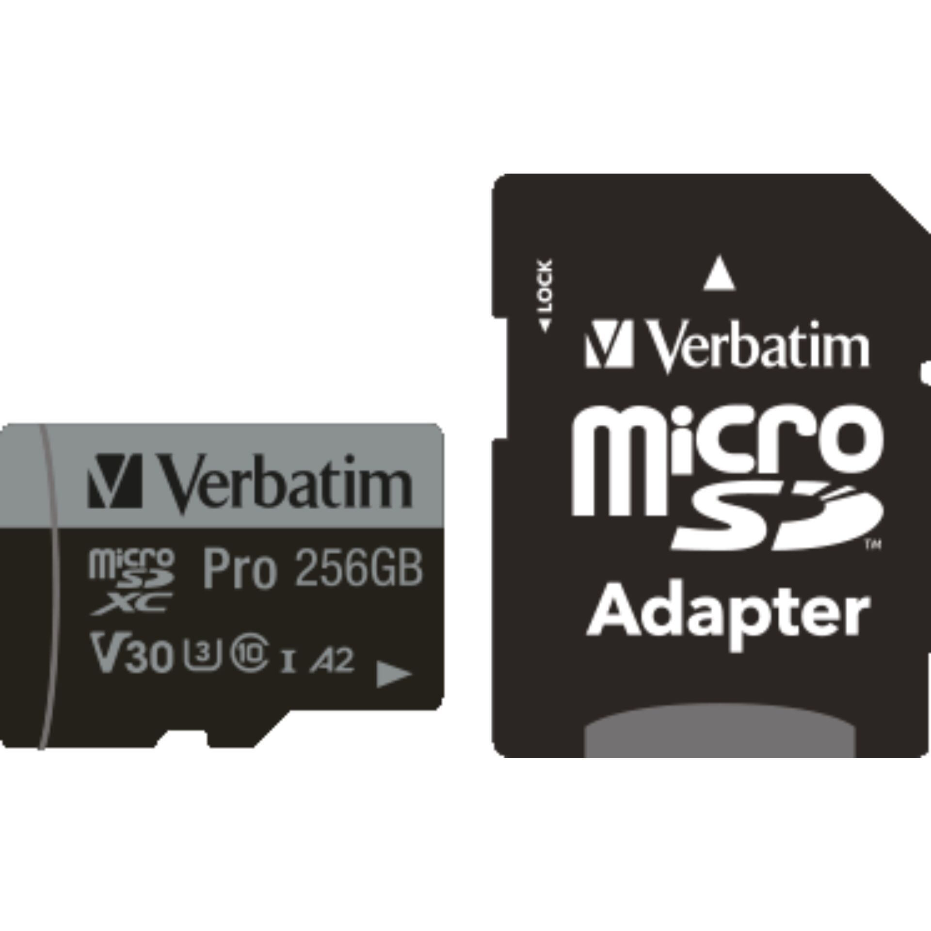 Verbatim microSDXC Pro     256GB Class 10 UHS-I incl Adapter