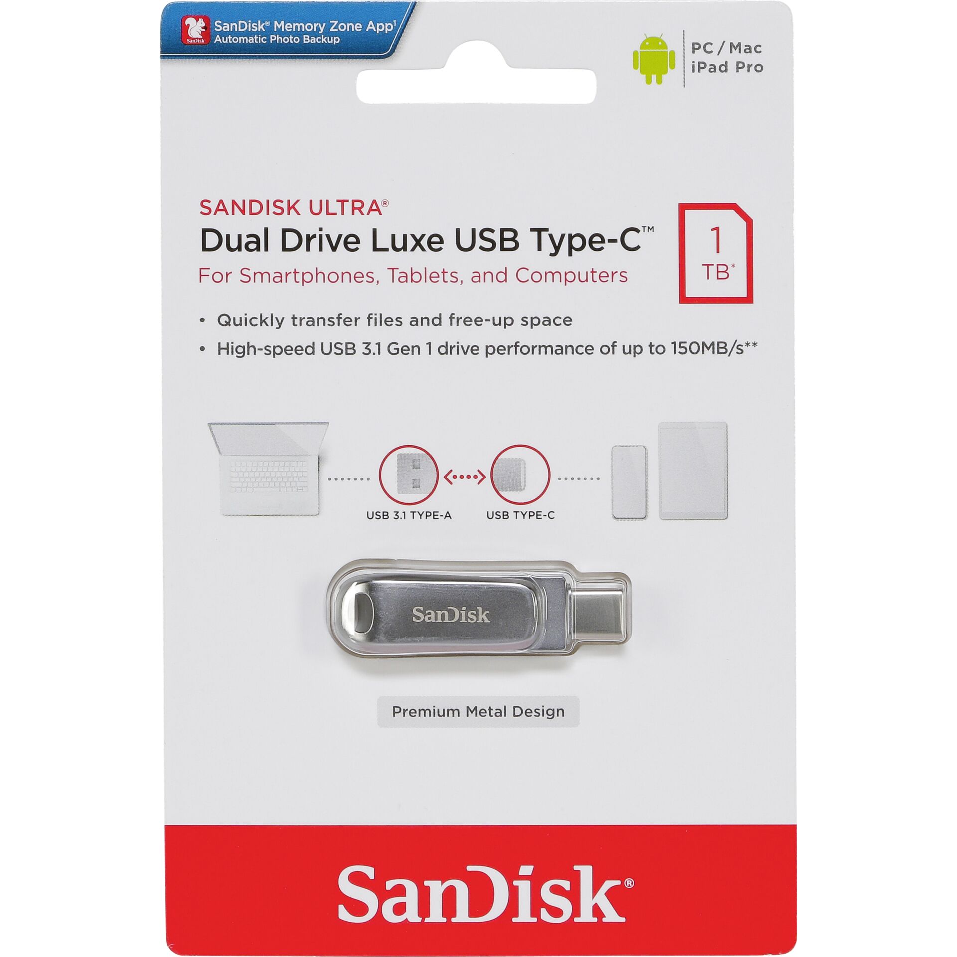 SanDisk Ultra Dual Drive Luxe 1TB USB Type-C   SDDDC4-1T00-G46