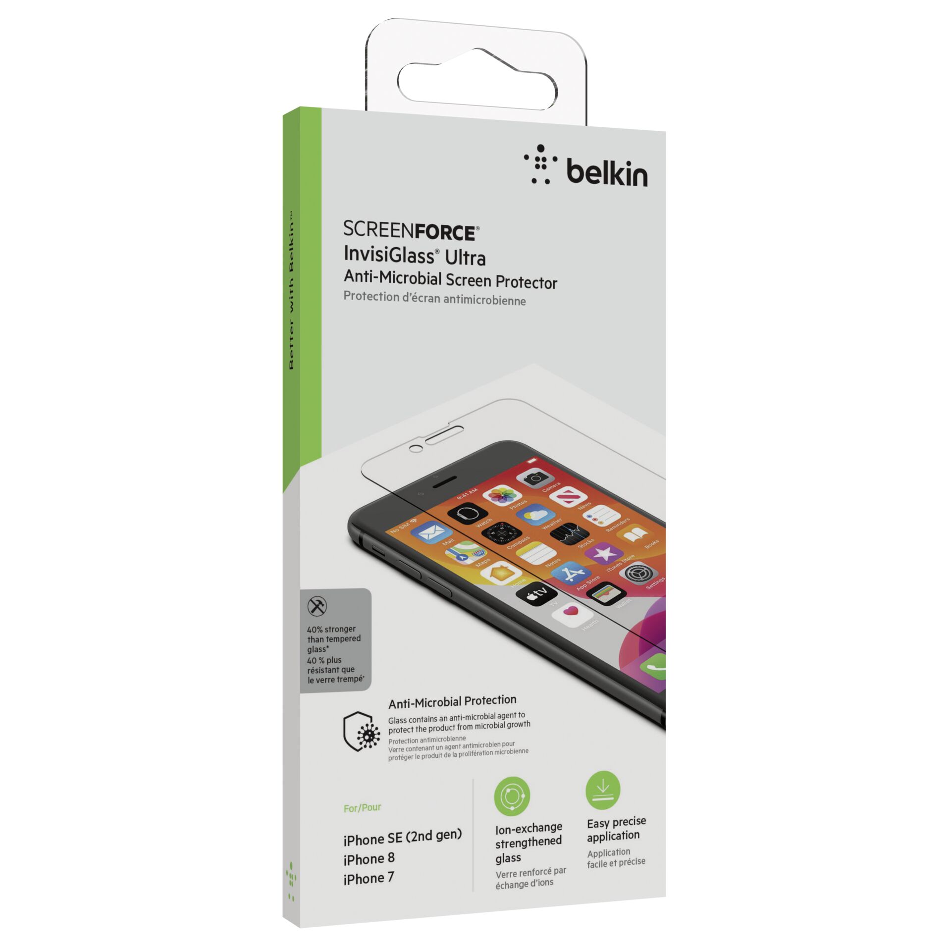 Belkin ScreenForce InvisiGl.Ult. an.iPhone6/6s/7/8/SE F8W883zz-AM