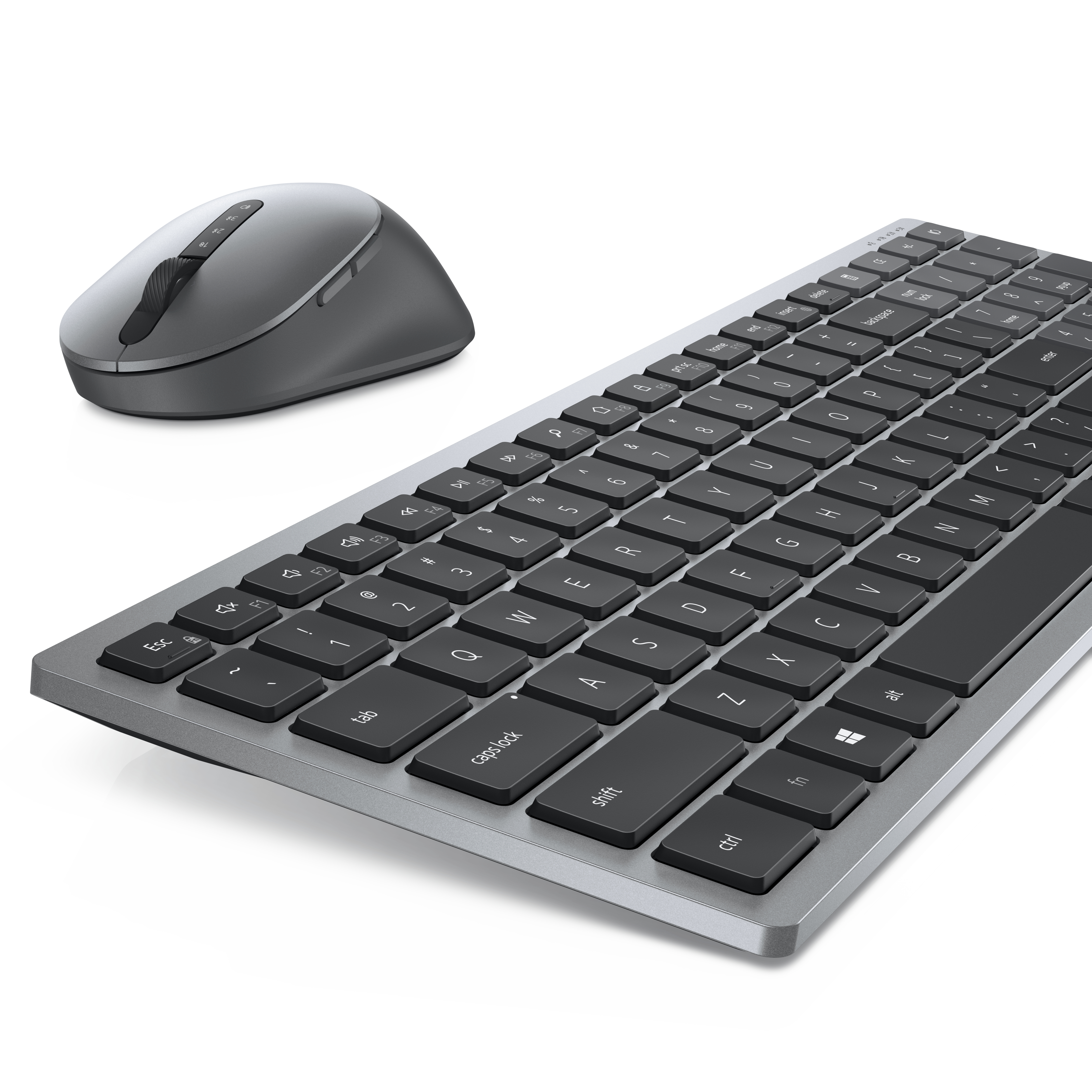 DELL KM7120W Tastatur RF Wireless + Bluetooth QWERTZ Deutsch Grau, Titan