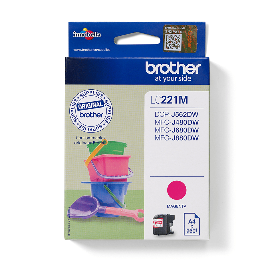 Brother Tintenpatrone LC-221M Magenta (ca. 260 Seiten) – Ansicht 1