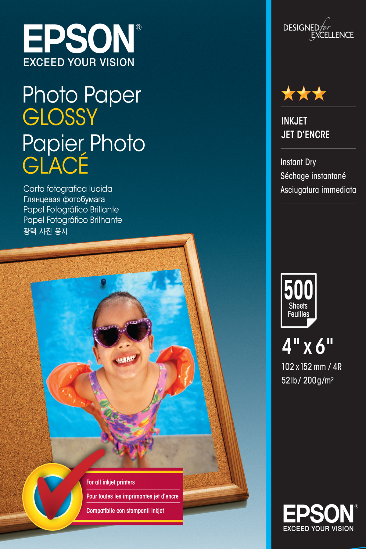 Epson Fotopapier glänzend C13S042549 -10x15cm-500Blatt- 19613214_0168265553