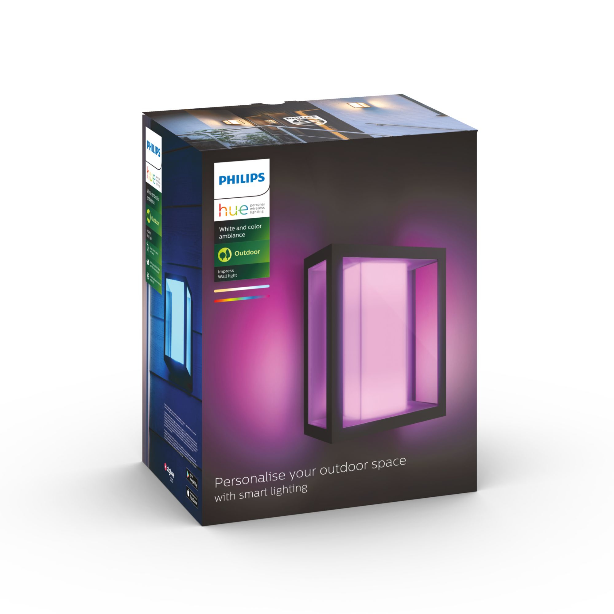 Philips HUE Impress Wandleuchte, breit, schwarz. 65111932_7712198395