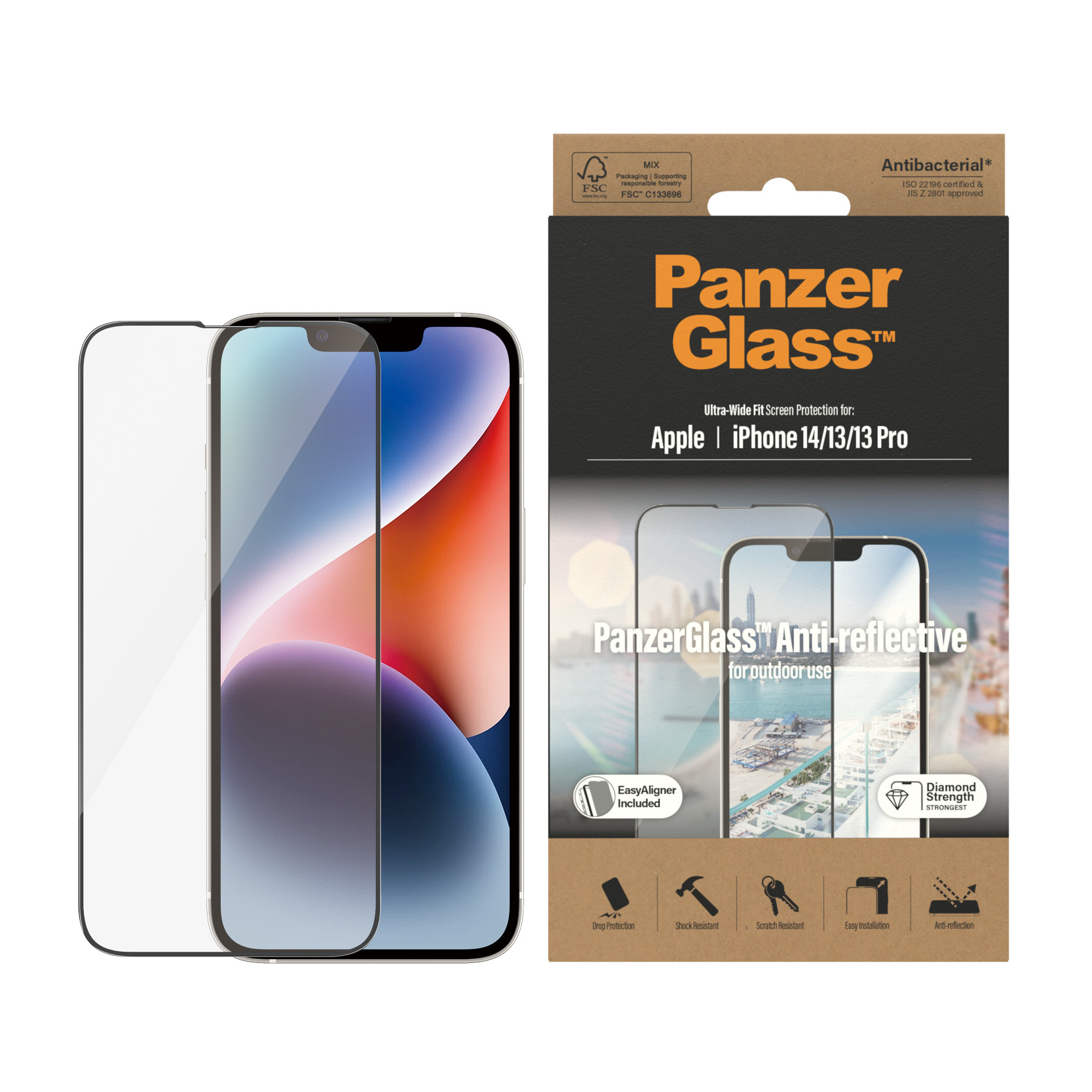 PanzerGlass AR Screen Protector iPhone 14, 13, 13 Pro | UWF 100351489_1355302159