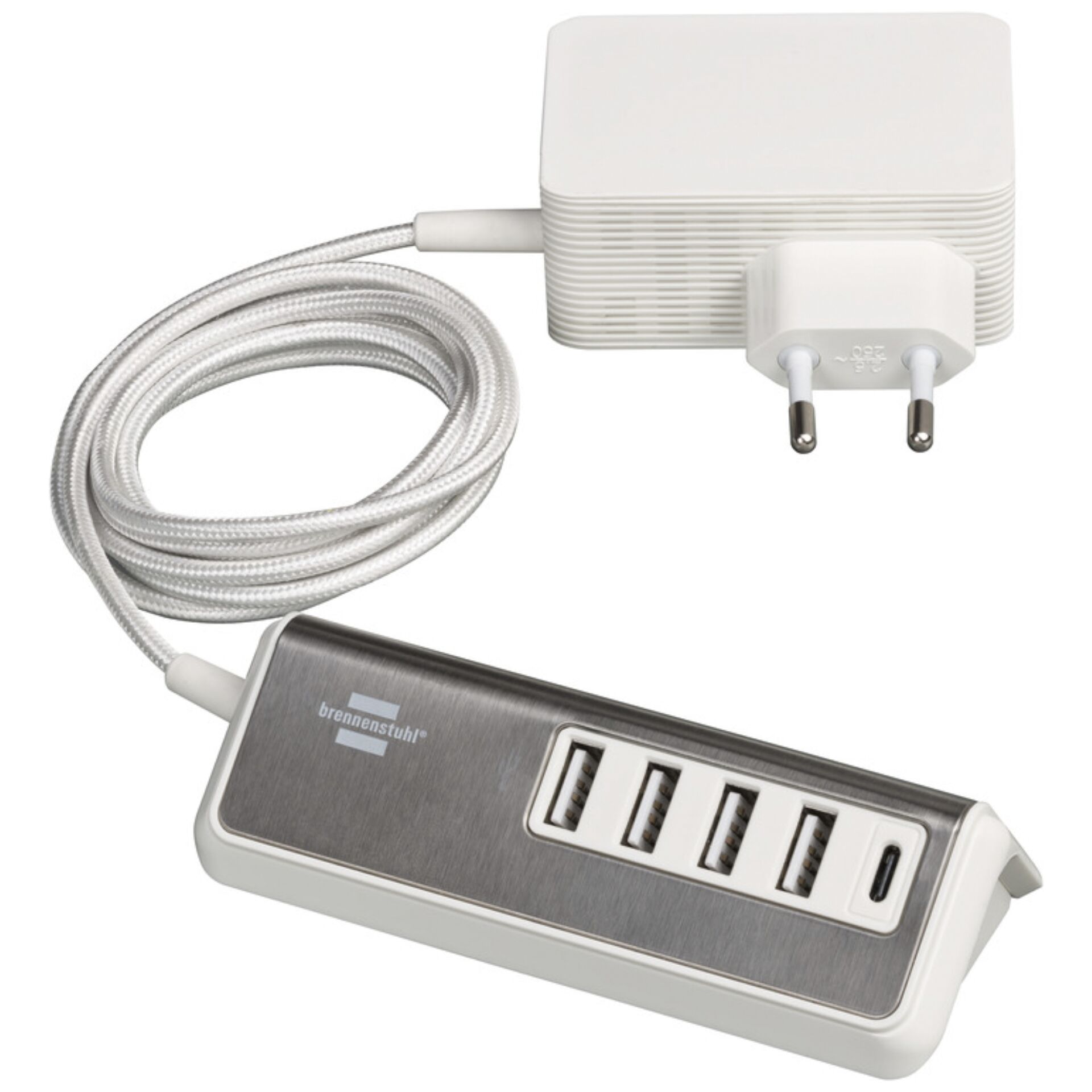 Brennenstuhl USB-Multiladegerät mit 1,5m 4xUSB TYP A + 1x TYP C