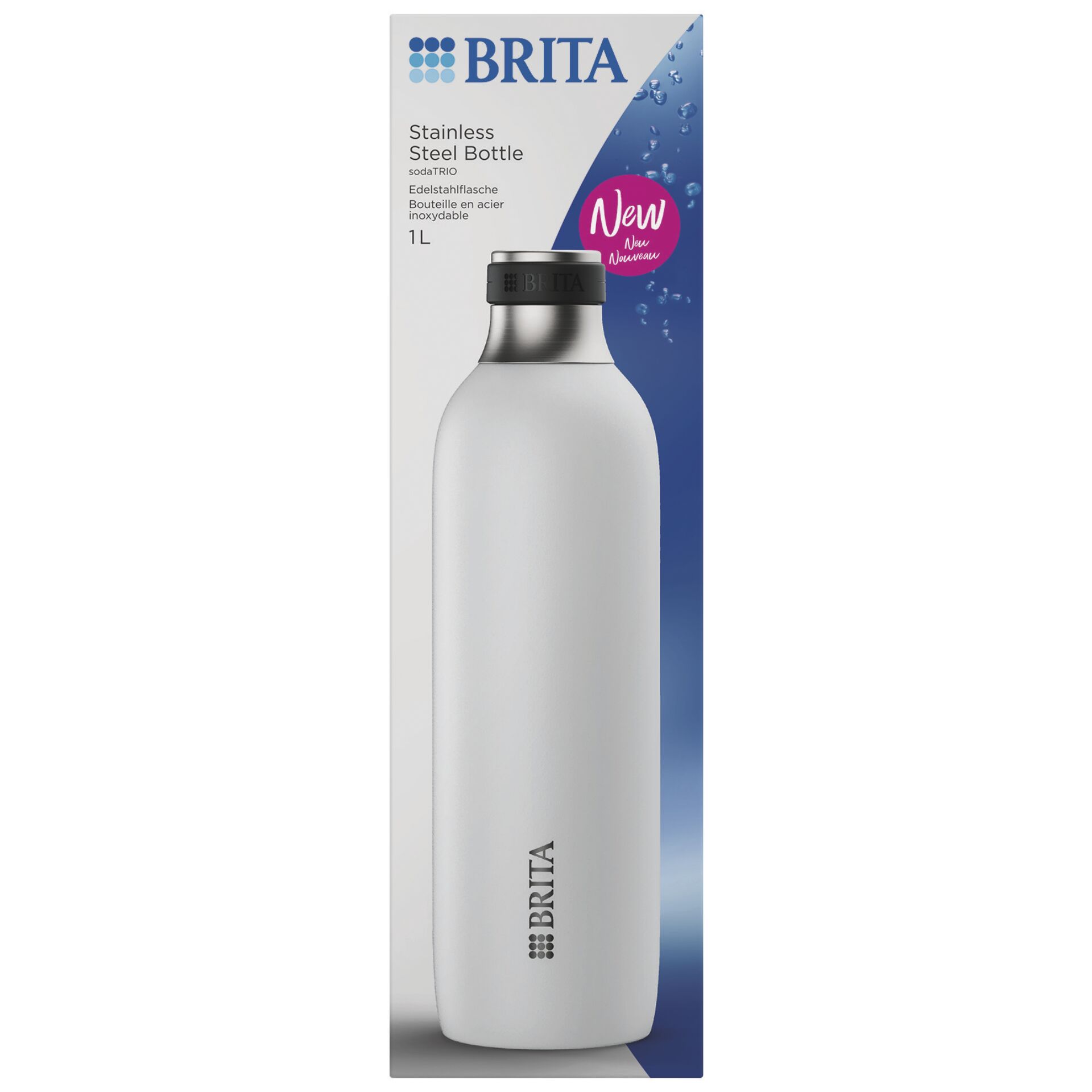 Brita sodaTRIO Edelstahlflasche weiß groß 798289_03