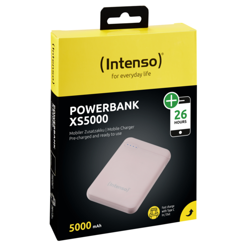 Intenso Powerbank XS5000 rosé 5000 mAh inkl. USB-A to Type-C