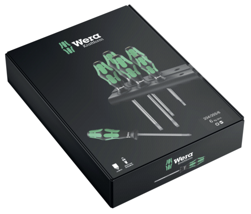 WERA 334/355/6 Kraftform Plus Lasertip Schraubendrehersatz
