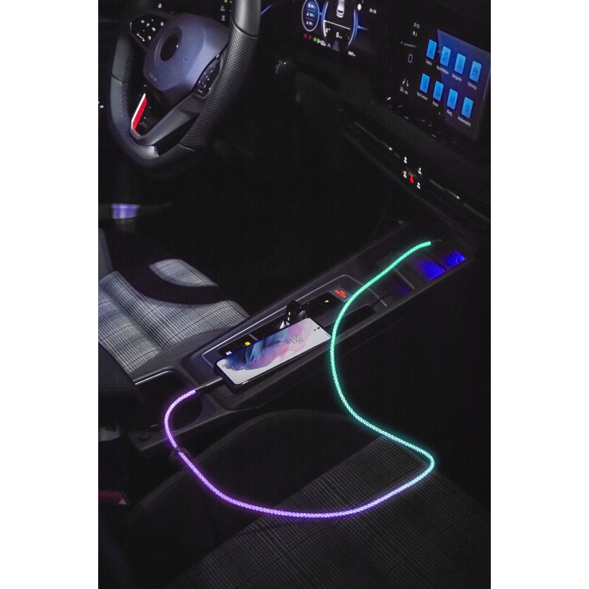 Ansmann USB-A / USB-C Kabel mit LED Beleuchtung 100cm  1700-0158