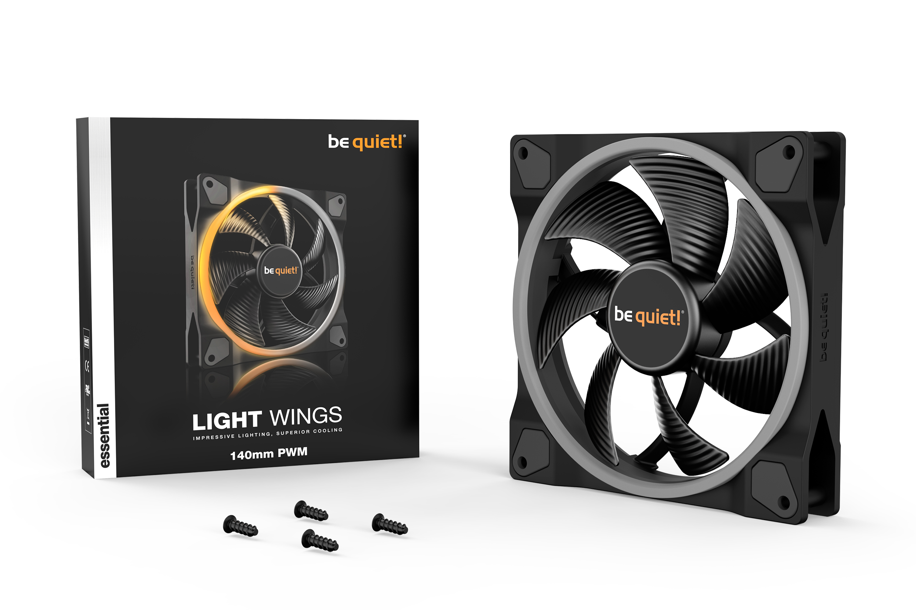 be quiet! Light Wings | 140mm PWM Computergehäuse Ventilator 14 cm Schwarz 1 Stück(e)