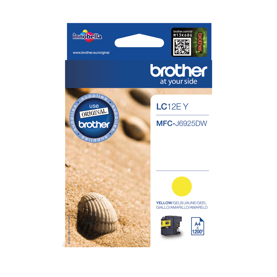 Brother Tintenpatrone LC-12EY Gelb (ca. 1200 Seiten) – Ansicht 1