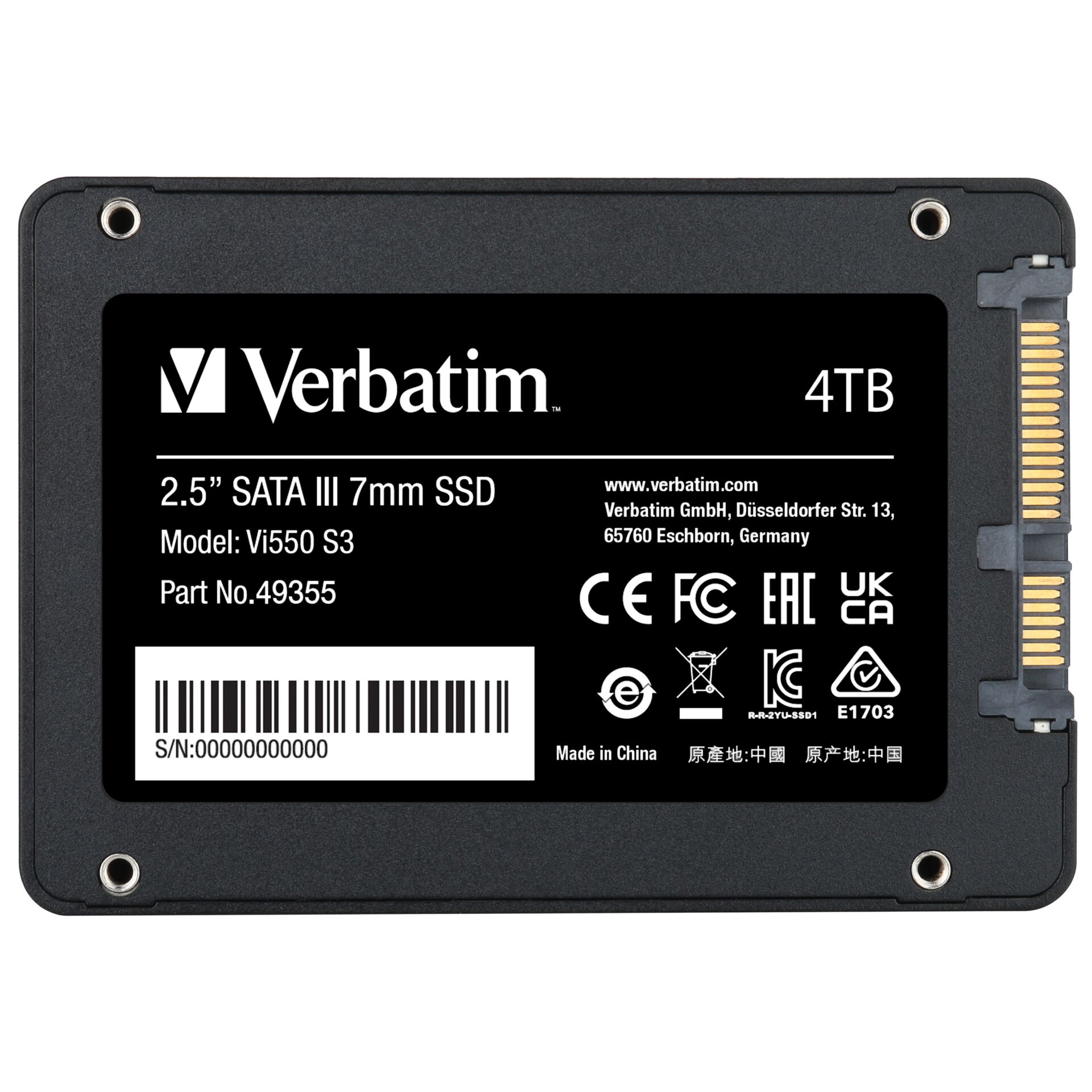 Verbatim Vi550 S3 2,5  SSD   4TB SATA III                   49355 828683_03