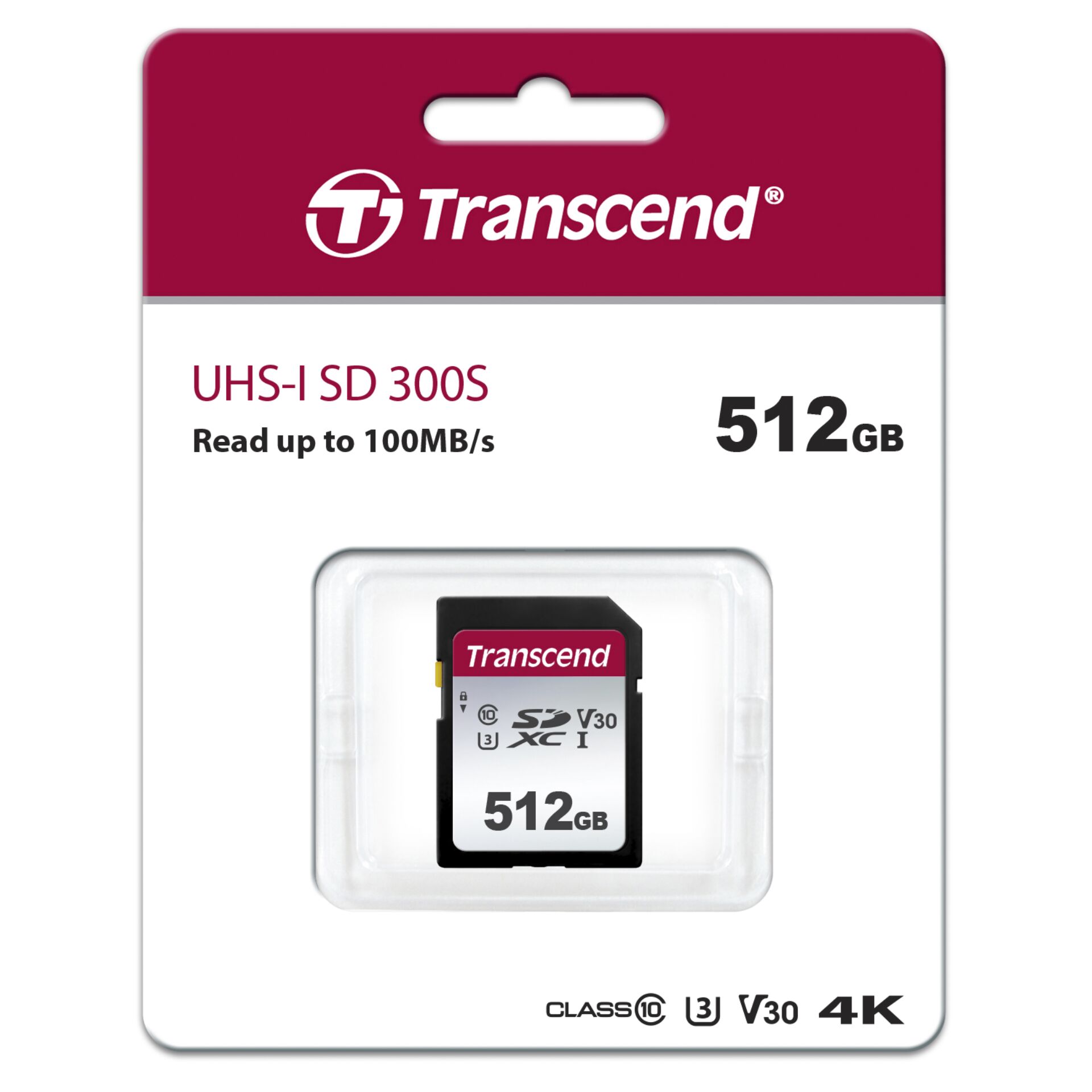 Transcend SDXC 300S        512GB Class 10 UHS-I U3 V30 418329_01