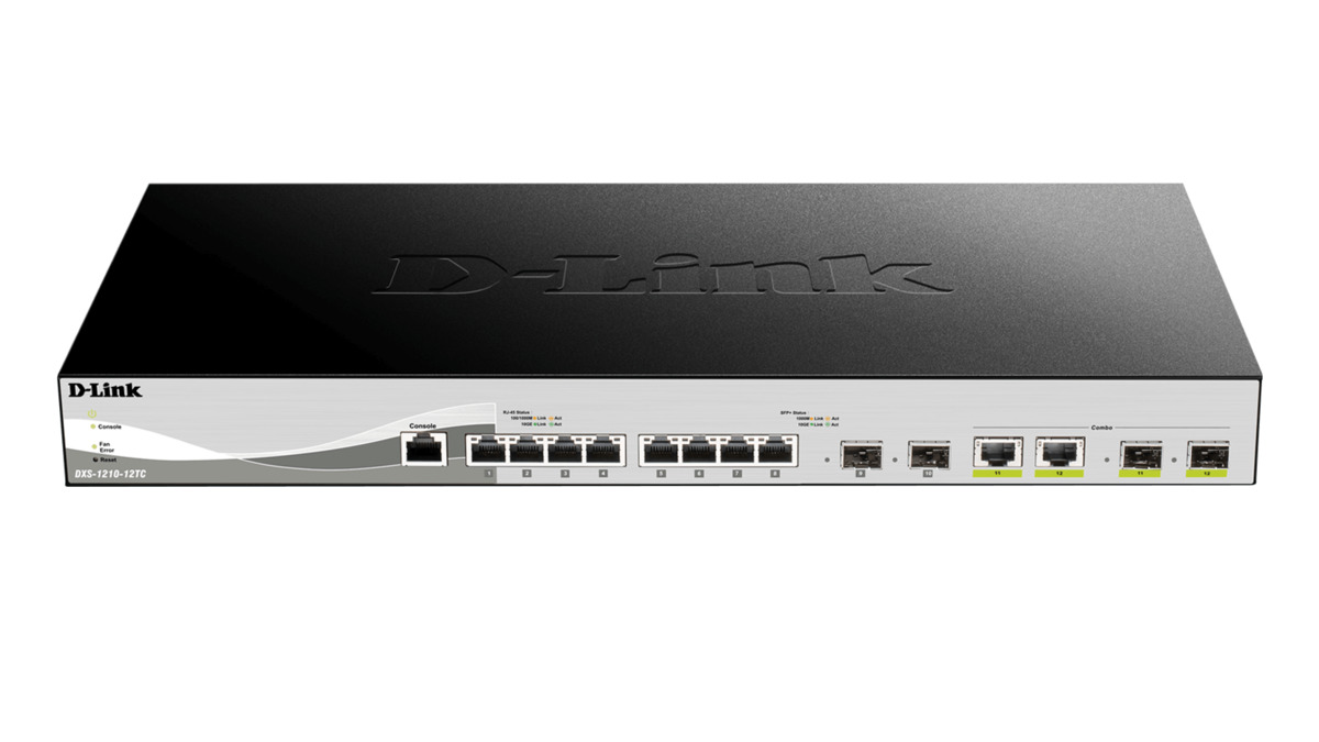 D-Link DXS-1210-12TC/E12-Port Smart Managed 10G Switch 4x SFP+