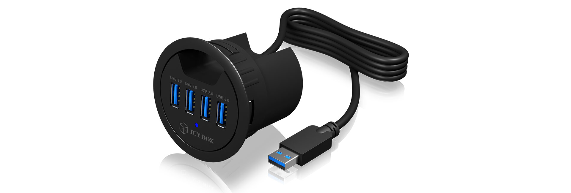 ICY BOX IB-HUB1403 Tisch-Hub 4x USB 3.0 Type-A – Ansicht 1